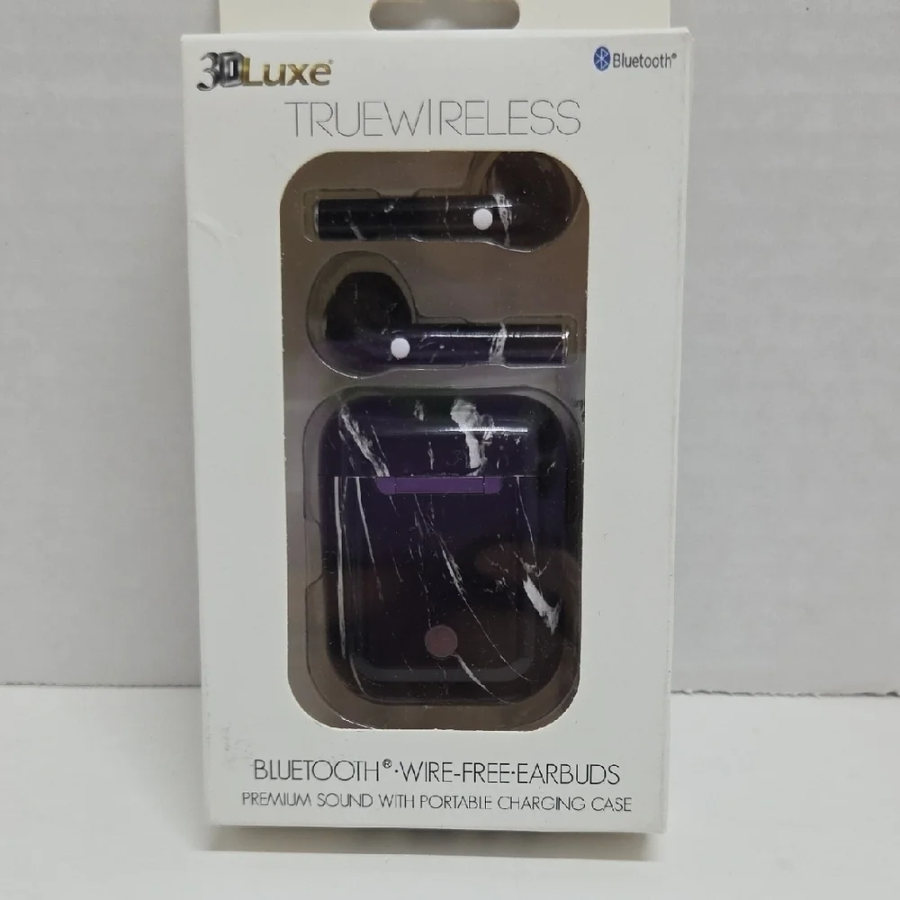Luxe True Wireless Bluetooth Earbuds - Vlack Marble